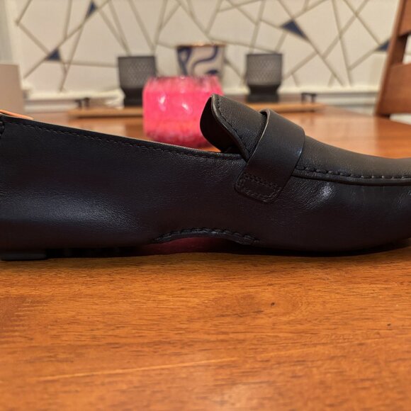 Santoni Blue Dammed Leather Loafers (New in box) main image 6